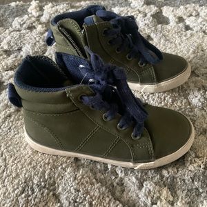 Forest Green Little Boys Size 9 Sneaker